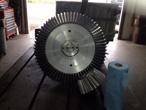 LARGE BEVEL GEAR SET MADE NEW FOR A SAND MULLER